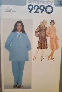 Vtg Simplicity pattern 9290 Misses' Maternity Dress & Top & Pants size 14 uncut - Picture 1 of 2