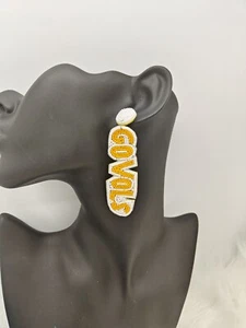 Go Vols Tennessee FootBall Game Beaded Earrings - Picture 1 of 5