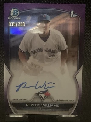 2023 Bowman Chrome Peyton Williams Auto Rookie /250 - Image 1 of 3