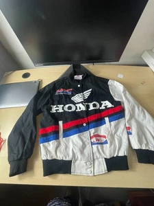 Honda JT Racing Speed Black HRC White Jacket UNISEX NWT Size XS Cotton - Picture 1 of 7