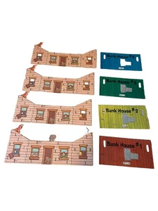 1965 Camp Granada Board Game Replacement Parts - 4 Bunk Houses - Picture 1 of 1