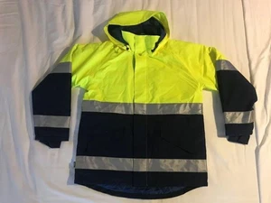 IKEA PADDED JACKET BLUE HIGH VISIBILITY YELLOW SIZE: L STRAIGHT I/J [NEW] - Picture 1 of 21