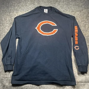 Camisa Chicago Bears Manga Larga Para Hombres XL Azul NFL Equipo de Fútbol Ropa Algodón - Imagen 1 de 20