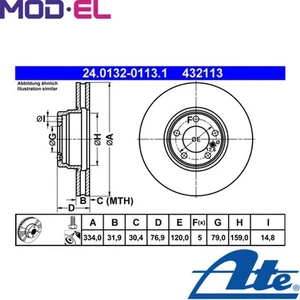 2x BRAKE DISC 24.0132-0113.1 FOR BMW 7E38 M67D39 3.9L 8cyl 7 E38 M73B54 5.4L - Picture 1 of 7
