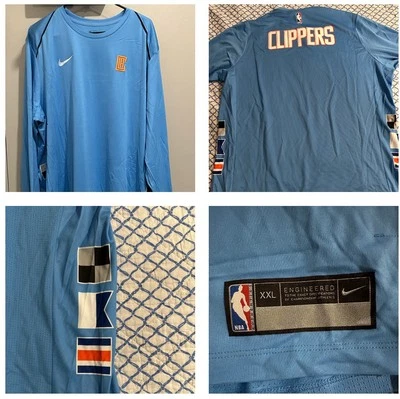 Nike Men’s XXL Los Angeles Clippers Nike City Edition Warm Up Long Sleeve Shirt  - Image 1 of 4