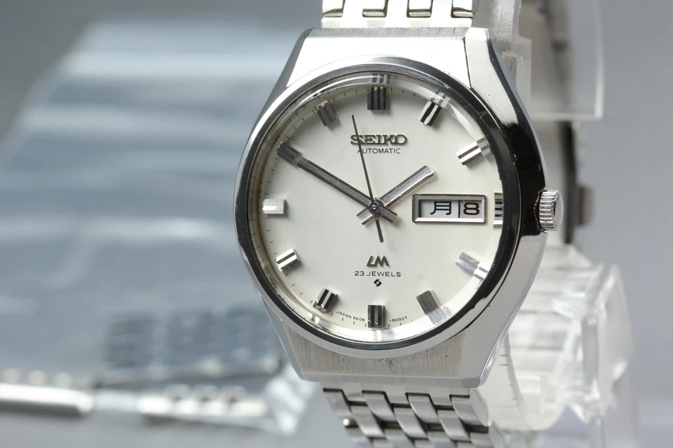 1974 [Near Mint] Seiko Lord Matic 5606-8061 Kanji Day Date AT Watch From Japan Foto 1 de 1