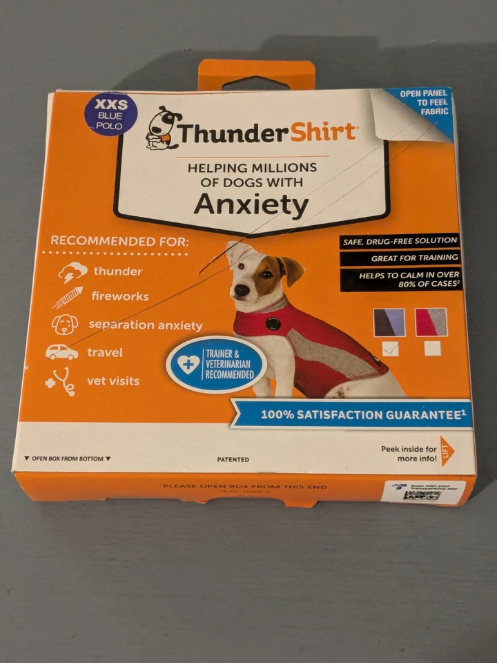 Nova Camisa Thunder XXS Ansiedade Thunder Viagem Fogos de Artifício Azul Ajustável - Imagem 1 de 4
