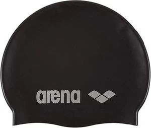 Arena Badekappe Classic Schwarz Black Silber 55 Silicone für Erwachsene NEU - Bild 1 von 2