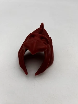 Casco rojo gato batalla vintage MOTU armadura parte He-Man años 80 accesorio Mattel Foto 1 de 3