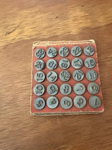 Marcadores de ventana vintage ACRO TACKS numeración 1 a 25 1948 - Imagen 1 de 3