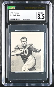 1948 Bowman #14 Frank Seno Boston Yanks – Rookie Card - CSG 3.5 VG+ - Picture 1 of 2