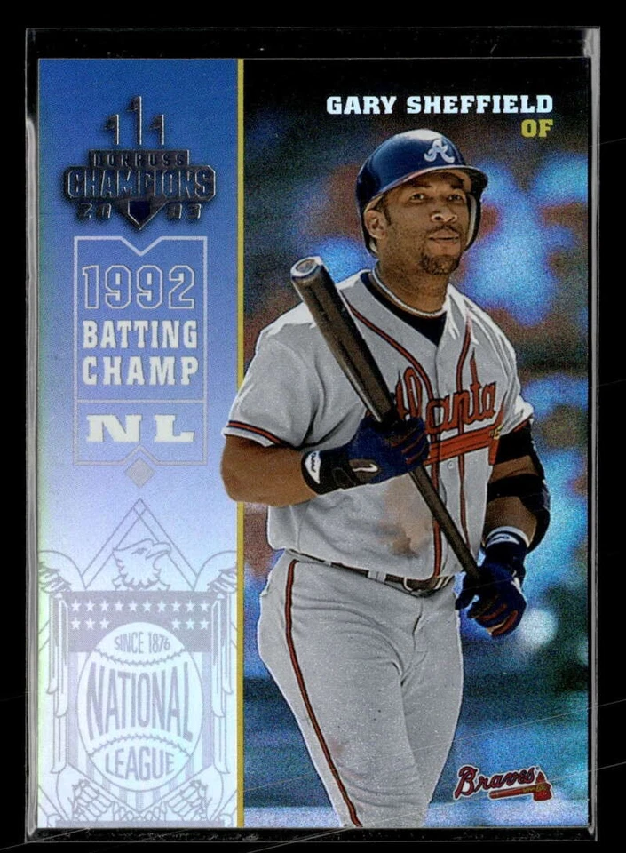 2003 Donruss Champions Gary Sheffield Holofoil /25 #21 Braves UX700 - Image 1 of 2