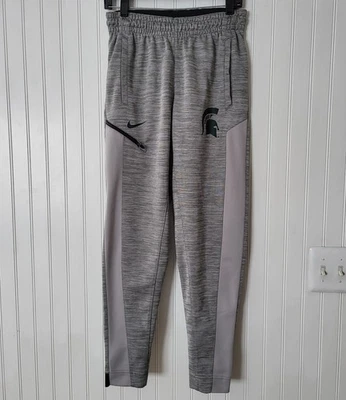 Nike Track Pants Adult Small Grey Michigan State Y2K Swoosh Joggers Mens - Image 1 of 4
