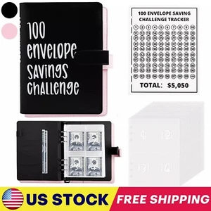 100 Envelopes Challenge Binde Kit A5 Size Money Saving Budget Savings Challenges - Picture 1 of 31