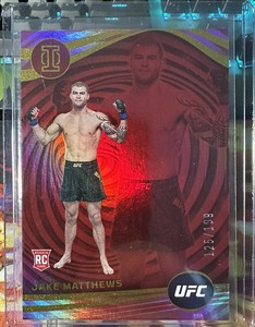 2023 Panini Chronicles UFC Illusions Red Jake Matthews Rookie RC /199 #266