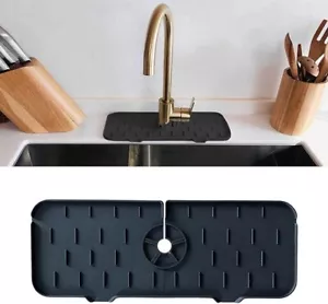 MKKENLEY Rubinetto Silicone Senza BPA Tappetino Assorbente Lavello Cucina Paraspruzzi - Foto 1 di 6