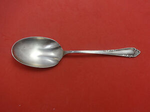 Dancing Flowers by Reed and Barton Sterling Silver Berry Spoon AS 9" Serving