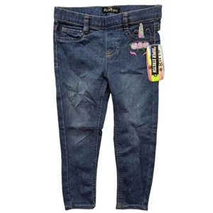 Delia's Girls Blue Unicorn Sequined Pull Up Jeans Size 5 - Picture 1 of 7