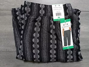 Pantalone Palazzo Tre Punti Adulto Donna X-Large Nero Gamba Larga Spiaggia Estivo - Foto 1 di 7