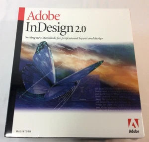 ADOBE InDesign 2.0 Sealed Box Set for MAC with Serial Numbers/Stickers etc. - Picture 1 of 9