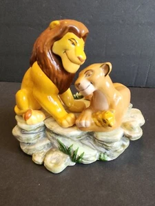 Vntg Disney Lion King Schmid Porcelain Musical Figure Nala, Mufasa, Simba READ - Picture 1 of 7