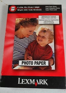 GLOSSY PHOTO PAPER - LEXMARK - 4in x 6in 48lb - 100 SHEETS - Picture 1 of 6