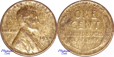 1939 Lincoln Wheat Cent - Improper Alloy Mix Wood Grain Woody -Rare Error Coin - Image 1 of 4