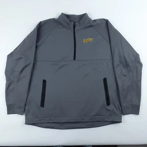 New Era Eastbay Sweatshirt Mens 3XL Quarter Zip Pullover Warmer Grey Long Sleeve - Picture 1 of 19