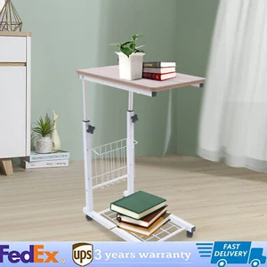 Bed Side Table Hospital Overbed Rolling Tray Adjustable Bedside Working Desk USA - Picture 1 of 18