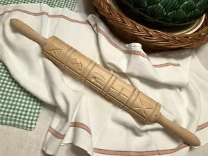 Springerle Wooden Shortbread Cookie Mold Rolling Pin 20 Designs Unused - Picture 1 of 7