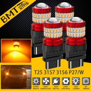 4x 3157 3156 LED Turn Signal Light Bulbs Amber For GMC Sierra 1500 2007-2013 - Picture 1 of 12