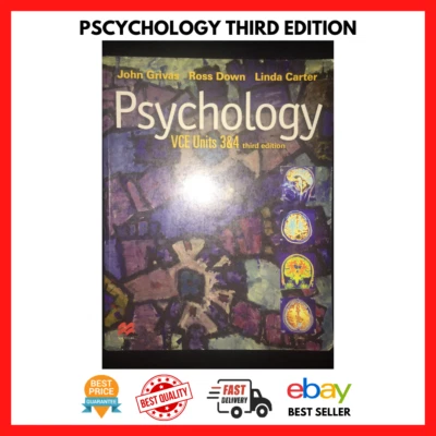 PSYCHOLOGY VCE UNITS 3 & 4 BY J. GRIVAS, R. DOWN, SCIENCE RESEARCH SCHOOL BOOK - Image 1 of 4
