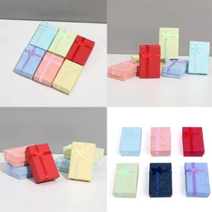 US 24-48er-Pack Schmuckboxen Halskette Ohrringe Ring Geschenk Karton Großpackung, 6 Farben - Bild 1 von 20