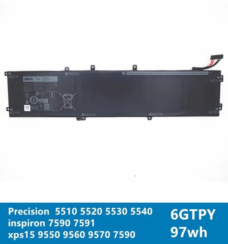 Batería para portátil Genunie 97Wh 6GTPY para Dell Precision 5520 5530 XPS 15 9560 9570 Foto 1 de 3