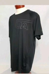 Under Armour Herren sportliches grafisches T-Shirt Tee neu mit Etikett schwarz tailliert Heatgear 2XL - Bild 1 von 4