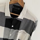 Mens All Saints Spitalfields Check Relaxed Fit Long Sleeve Shirt Size XL X Large