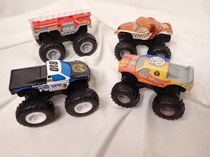 Hot Wheels Monster Trucks 4.5" friction drive Police Fire Since 68 Monster mutt - Picture 1 of 5