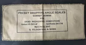 WWII Dead Reckoning Computer Bag Part #69147 Felsenthal & Sons ( RARE ) - Picture 1 of 2