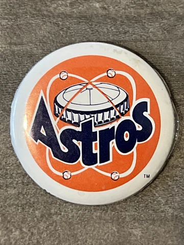 Houston Astros MLB Magnet Fridge Locker Button 1" Round 1988 Retro Vintage Cover