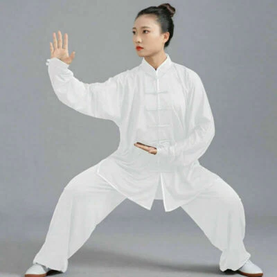 Chinese Tai Chi Kung Fu Uniform Wushu Taiji Suit Martial Milk Silk Uniform Arts - Image 1 of 4