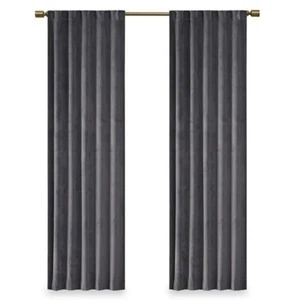 NWT 510 Design 2-Piece Colt Room Darkening Velvet Window Panel Pair, 37in x 95in - Picture 1 of 11