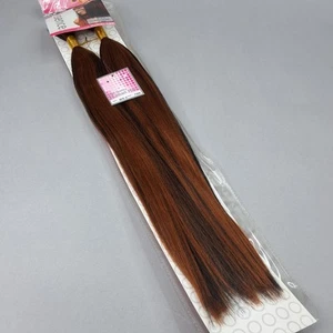 "Cabello recto micro trenzado negro y miel 18"" Yaki a granel #F1B/30" - Imagen 1 de 6