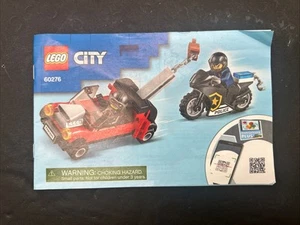 Lego City 60276 Red Car & Police Cycle Instruction Manual Booklet No Bricks T00 - Picture 1 of 6