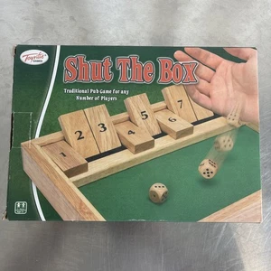 Shut The Box Board Game Wooden Board And Dice Family Fun - Picture 1 of 2