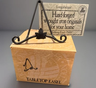 Caballete de mesa pequeño Longaberger nuevo con caja de hierro forjado forjado a mano de 5” Foto 1 de 4