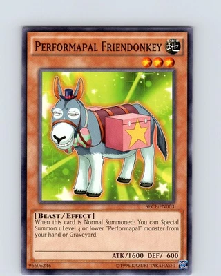 Yu-Gi-Oh TCG Performapal Friendonkey SECE-EN003 Unlimited Regular Common Card NM - Image 1 of 2