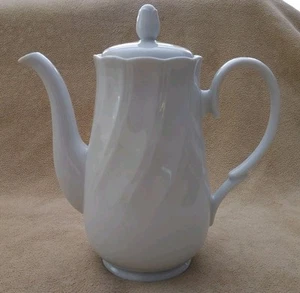 Sheffield BONE WHITE Porzellan Fine China Teekanne - Swirl Design 9,5" MCM Japan - Bild 1 von 13