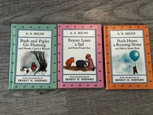Menge 3 Mini Pooh's Library Sammlung A.A Milne Hardcover Winnie Puuh Bär - Bild 1 von 4