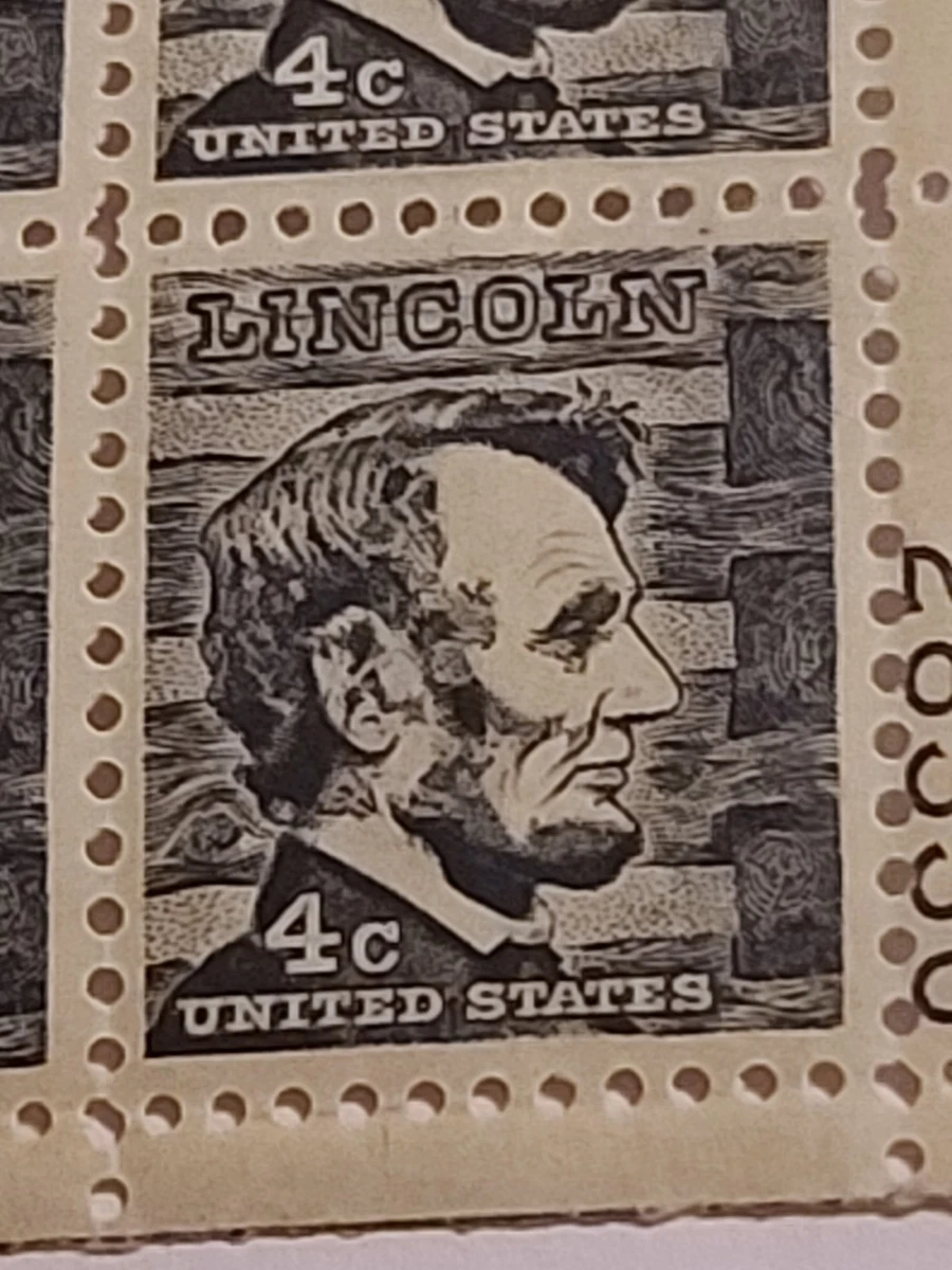 Abraham Lincoln 4 Cent Stamp In Unused Us Stamps (1941-Now) for