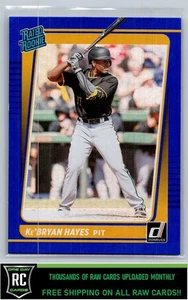 2021 Donruss Holo Blue Ke'Bryan Hayes #43 Rookie Pittsburgh Pirates - Picture 1 of 2